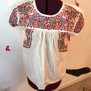Madewell embroidered top